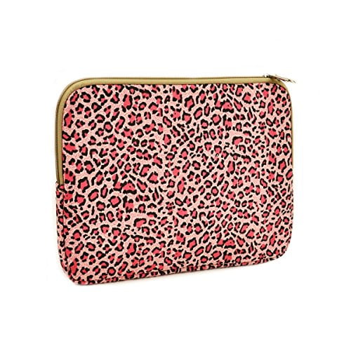 Rainbow Stripes Zebra Leopard Texture Tablet Bag Stylish Printed Laptop Handbag Lightweight Neoprene Notebook Cover for Teen Students White 13inch